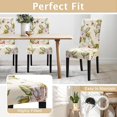 thumbnail image 6 of Dining Room Chair Covers Slipcovers Set of 8, Spandex Super Fit Stretch Removable Washable Kitchen Parsons Chair Covers Protector for Dining Room,Hotel,Ceremony(Beige+Flowers), 6 of 6