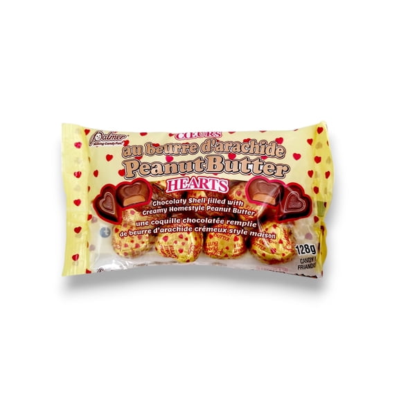 Palmer Coeurs Valentine's Day Milk Chocolate Peanut Butter Hearts, 128g/4.5 oz.