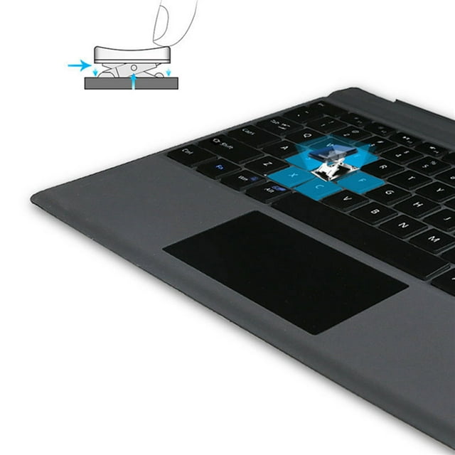 Clavier Ergonomique Magnétique Sans Fil Compatible Bluetooth pour Tablette Microsoft Surface Pro3/4/5