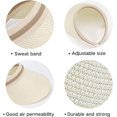 thumbnail image 3 of Womens Sun Visor Hat Straw Sun Visors for Women Summer Packable Ponytail Beach Hats for Women Travel UPF 50+, 3 of 6