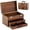 14 Inch, variant on 11 Inch Mini Wooden Tool Box with 2 Drawers and Top Storage, Portable Small Tool Chest with PVC Liners, Mini Tool Storage Box Organizer Makeup Box with Metal Latch Closure