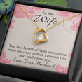 thumbnail image 5 of To My Wife You're a Breath of Fresh Air Forever Necklace w Message Card, 5 of 20