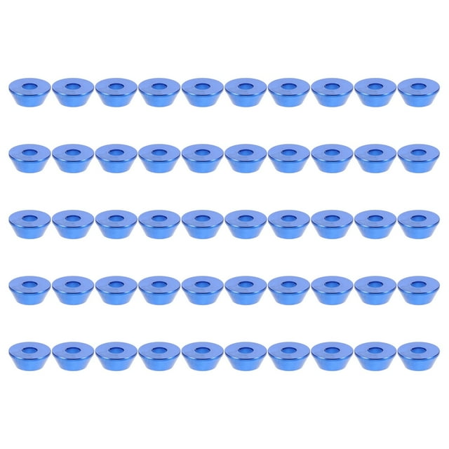 SHISUYAN 50 Pcs Tête de Cône de Remplacement en Alliage d'Aluminium Anodisé Vis Conique