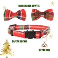 thumbnail image 4 of Mumup 1/2Pcs Christmas Cat Collar with Bow Tie Flower Sailor Bowtie Breakaway Safety Detachable Plaid Kitten Cats Pet Cute B Sailor Bow from 7" to 11", width 0.4", 4 of 6