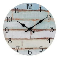 Bobasndm Wall Clock 10 Inch Rustic Wood Wall Clocks Battery Operated No Tick Clock Decorative for Kitchen Living Room Bathroom Farmhouse