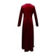 thumbnail image 4 of Moda mujer elegante casual sólido vestido con cuello en v manga larga vestido de fiesta largo Fridja  NMB4992, 4 of 5