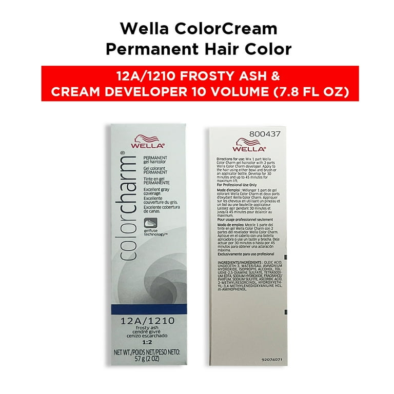 Wella Color Cream Permanent Gel Hair Color - 2 oz ( 12A/1210