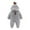 Gray, variant on Diufon Infant Baby Boy Girl Fleece Romper Long Sleeve Hoodie Thickened Warm Side Zipper Footie Snowsuit