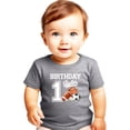 thumbnail image 2 of 1st Birthday Baller Shirt for Boys Sports Theme Party T-Shirt for 1 Year Old Toddler Granite Heather Shirt 18 Months, 2 of 5