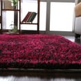 thumbnail image 2 of Rugsotic Carpets Hand Tufted Shag Polyester Eco-Friendly Area Rugs - 8'x10', Rectangle, Violet Black, Plain Solid Design, High Pile Handmade Anti Skid Rugs for Living Room, Bed Room K00111, 2 of 8