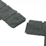 10pk Interlocking Stakes Lawn Border, Cobbled Stone Style Plastic ...