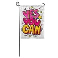 thumbnail image 1 of JSDART Creative Yes You Can Message in Retro Pop Drawing Drawn Garden Flag Decorative Flag House Banner 28x40 inch, 1 of 2
