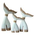 thumbnail image 3 of 3 figuras de madera con colas de ballena, estatuas, manualidades, decoración, ilustraciones, adornos, animales Marrón Blanco, 3 of 9