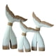 thumbnail image 3 of 3 piezas de estatua de cola de ballena de madera, figura decorativa, regalo coleccionable, animal Marrón Blanco, 3 of 9