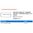 thumbnail image 2 of Valve Cover Gasket Set - Compatible with 1995 - 1998 Mazda Protege 1.5L 4-Cylinder 1996 1997, 2 of 2