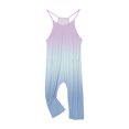 thumbnail image 3 of RXIRUCGD Girls Casual Jumpsuits Gradient Print Sleeveless Summer Rompers Long Pants With Pockets For 5-14 Years( Purple, Size:11 Years ), 3 of 6