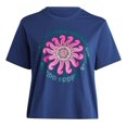 thumbnail image 1 of Playera adidas Mujer Dama Casual Logo X Farm Azul azul marino 3XL, 1 of 8