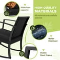 thumbnail image 6 of Vineego 3 Pieces Patio Furniture Set, Rocking Chairs with Coffee Table Set, Outdoor Wicker Bistro Set for Garden, 6 of 7