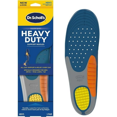 Dr Scholls Heavy Duty Support Insoles For Men, Size 8-14, 1 Pair..
