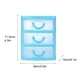 thumbnail image 2 of Uuiauoio 3-Layer Clear Desk Organizer with Drawers Versatile Desktop Storage Box for Office Supplies Makeup Jewelry Compact Plastic Drawer Cabinet 5.12X3.54X4.53 Inches, 2 of 3