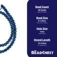 thumbnail image 4 of The Bead Chest Blue Round Druzy Agate Beads (8mm): Organic Gemstone Round Spherical Energy Stone Healing Power Crystal for Jewelry Bracelet Mala Necklace Making, 4 of 4