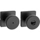 thumbnail image 1 of Perilla para puerta de privacidad interior con cerradura, manija de puerta para baño y recámara, perilla de puerta sin llave negro mate, rosa cuadrada, 1 of 7
