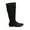 BLACK, variant on DREAM PAIRS Women's Knee High Pull On Fall Weather Winter Riding Boots