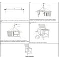 thumbnail image 7 of CangLong,Dark Grey Counter Stool Barstool 24 Inch Seat Height ,Set of 1,Dark Grey, 7 of 7