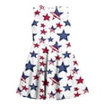 thumbnail image 5 of Moocorvic Toddler Girls Sleeveless Dress 4th of July Outfits for Girls, Summer Sundress Casual A-Line Dresses 13-14 Years, 5 of 6