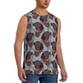 thumbnail image 2 of Haiem Men's Cute Puppy Black Print Tank Tops Summer Sleeveless Cut Off Workout T-Shirts Fitness Vest Athletic Undershirts-3X-Large, 2 of 8