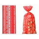 thumbnail image 4 of Nvzi 150 bolsas de celofán para caramelos navideños, bolsas de celofán para golosinas navideñas con lazos para recuerdos de fiestas navideñas, cuatro estilos de cabello mezclados E, 4 of 5