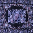 thumbnail image 1 of Ahgly Company Machine Washable Indoor Square Medallion Blue French Area Rugs, 4' Square, 1 of 1