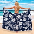 thumbnail image 4 of Women Sarong Maxi Skirt Swimsuit Coverups Summer Floral Print Chiffon Wraps Sheer Beach Bathing Suit Cover Up, 4 of 5