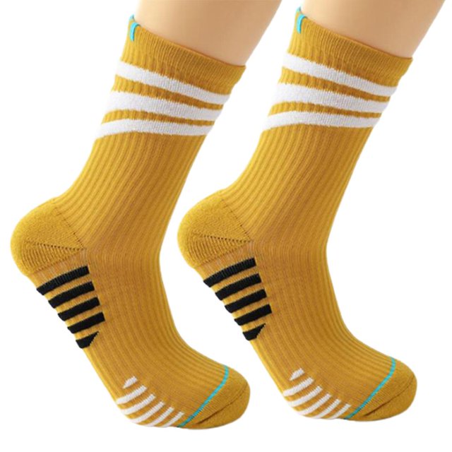 S Calcetines deportivos para niños y adultos, calcetines deportivos de baloncesto, acolchados, transpirables, toalla gruesa, tobillo para protección, medias de tubo medio antidesl