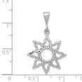 thumbnail image 2 of Beautiful 14k White Gold Sun Charm, 2 of 2