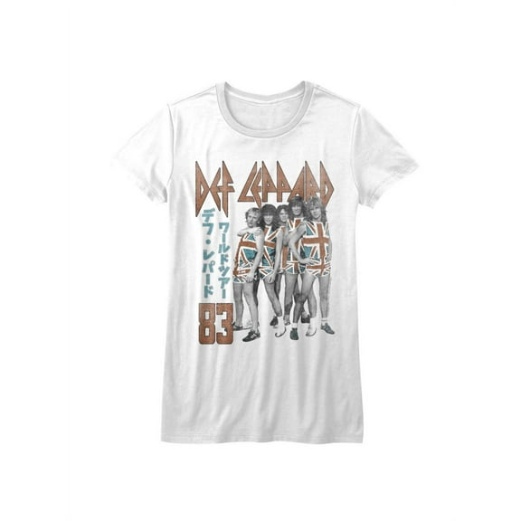 Def Leppard 80s Heavy Hair Metal Band Rock and Roll 1983 Juniors T-Shirt Tee