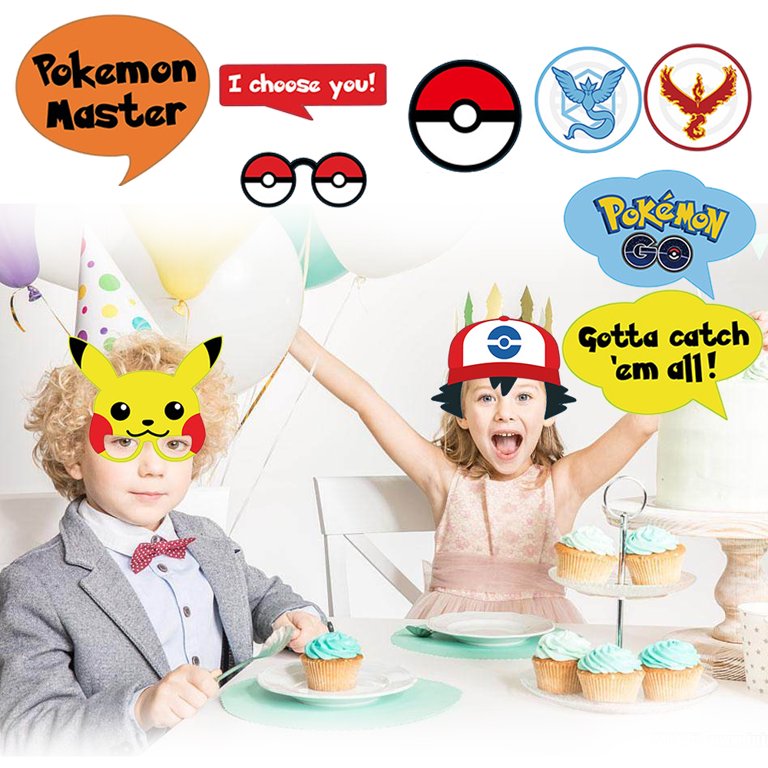 8Pcs/Pack Pokemon Birthday Party Decorations Pikachu Theme Drinking Straws  for Kids Baby Shower Cartoon Party Supplies Gift Toys