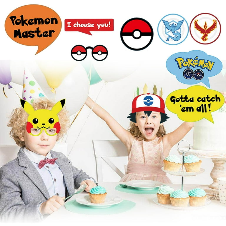 8Pcs/Pack Pokemon Birthday Party Decorations Pikachu Theme Drinking Straws  for Kids Baby Shower Cartoon Party Supplies Gift Toys