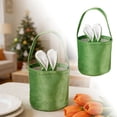 thumbnail image 2 of Easter Bunny Bag for Kids - Canvas Bunny Ears Gift Basket with Handles for Easter Egg Hunts, Candy, Toys, and Holiday Party Favors, Festive Spring Decorations, 2 of 5