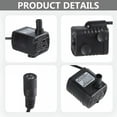 thumbnail image 3 of ZEPARO Water Fountain Pump 3W 5.5V-12V Submersible Water Pump Aquarium Fish Tank Fountain, 3 of 7