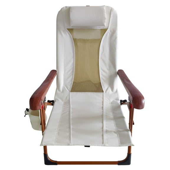 Ozark Trail Low Profile Reclining Glamping Chair for Adults - Vanilla Dream Fabric