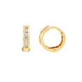 thumbnail image 4 of Brilliance Fine Jewelry Cubic Zirconia Huggie Style Earrings in 10K Yellow Gold, 4 of 4