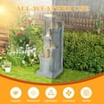 thumbnail image 2 of Haverchair 24" Outdoor Water Fountain with LED Lights, 5-Tier Bamboo Joint Design Bowl Garden Fountain, Modern Cascading Waterfall for Garden, Patio, Backyard, Deck, Porch and Home Decor, 2 of 8