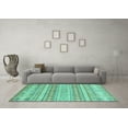 thumbnail image 3 of Ahgly Company Indoor Rectangle Abstract Turquoise Blue Modern Area Rugs, 8' x 10', 3 of 4
