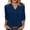Navy, variant on Womens 3/4 Length Sleeve Shirts Baggy Casual Pullover T Shirts Fall Trendy V Neck Soft Stretch Going Out Tops