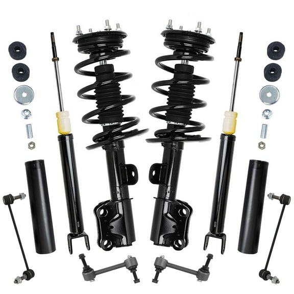 Detroit Axle - 2.0L 8pc Struts Shocks Sway Bars for Ford 2013-2017 Taurus, 2 Front Struts with Coil Spring 2 Rear Shock Absorbers 4 Front Rear Sway Bar Links 2014 2015 2016 Replacement Suspension Kit