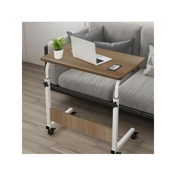 35in Height Adjustable Standing Desk With Wheels Waterproof RV Overbed Bedside Table Sit Stand Up Down Computer Table For RV And Home Office Work Convenient Use