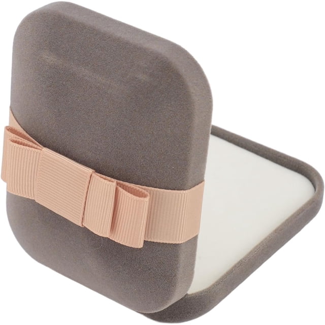 Joyero Terciopelo Gris Oscuro Anillo de Viaje Pendientes Collares Estuche Organizador de Almacenamiento Cajas de Regalo de Joyería para Propuesta Compromiso Aniversario