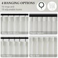 thumbnail image 4 of Jainmy Pinch Pleated Linen Curtains, Boho Light Filtering Living Room Bedroom Curtain,Window Treatments with Hook,Natural, 40x96 inch, 2 Panels, 4 of 11