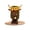 Dark Brown, variant on KUAZOU Thanksgiving Highland Cow Plush Dolls,Cute Highland Cow Stuffed Animal,Harvest-Themed Styles,Fall Harvest Home Tabletop Decoration & Gifts(White)